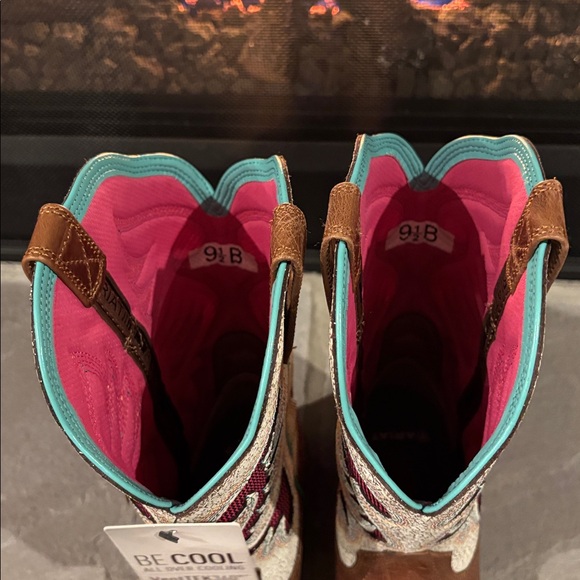 Ariat Pinto VentTEK 360 Dark Tan Distressed White,Leather, horseman,,square toe - Picture 7 of 14